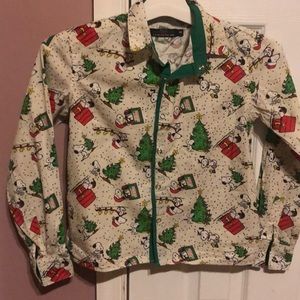 Snoopy Christmas Button Down